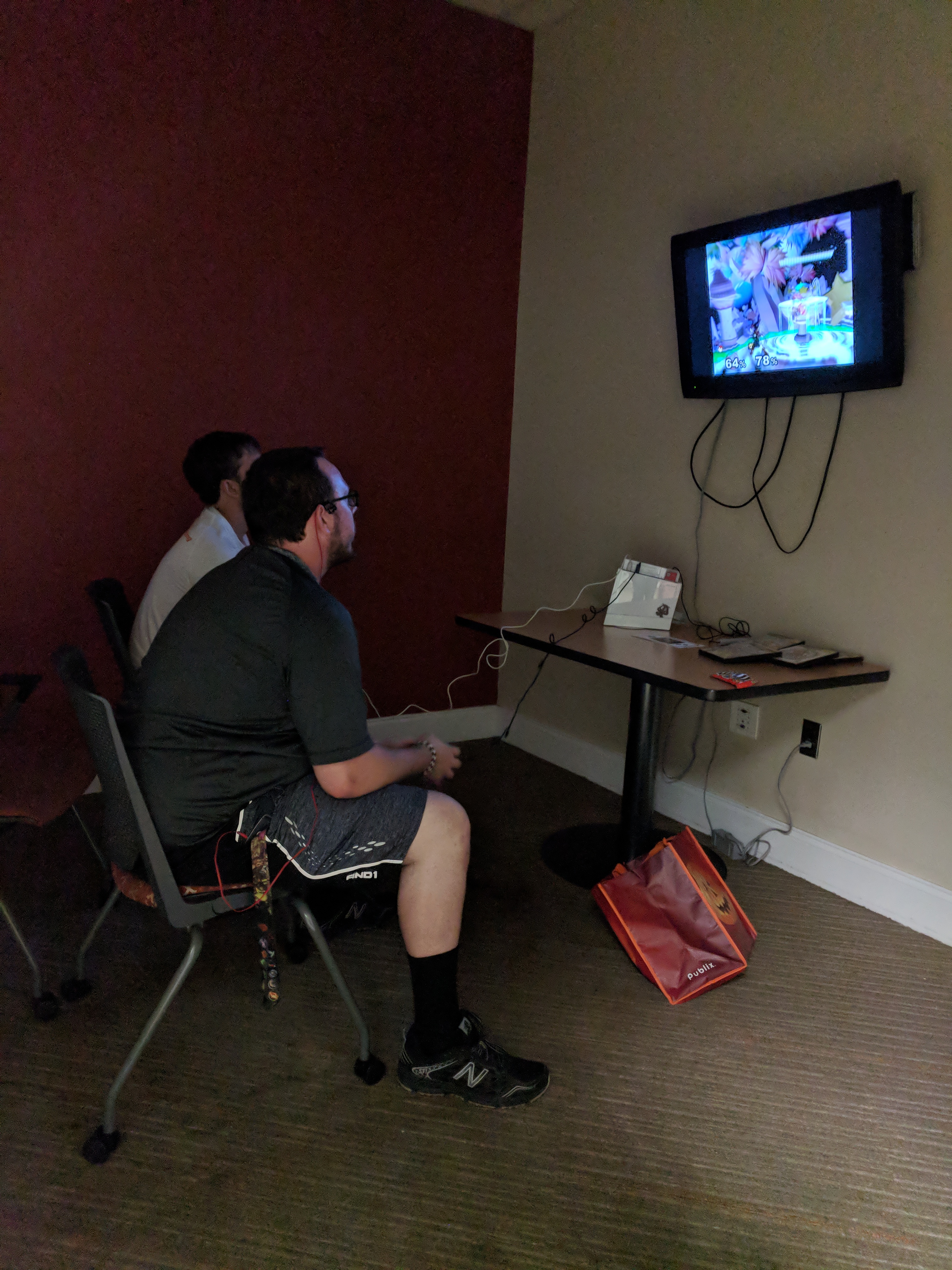Group of students playing a video game